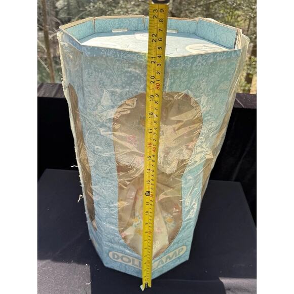 Rare 1960 Gilbert Doll Lamp Still In Box Floral Shade & Dress Boudoir Lady lamp - Picture 11 of 12